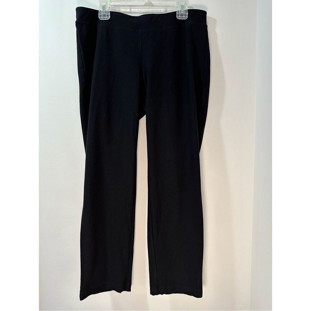 Eileen Fisher Black Straight-Leg Ponte Pants